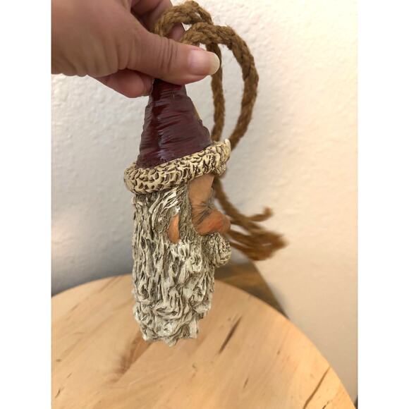 BERT ANDERSON 2001 Santa Head on a Rope Ornament Door Hanger Wall Hanging VTG - Picture 3 of 7
